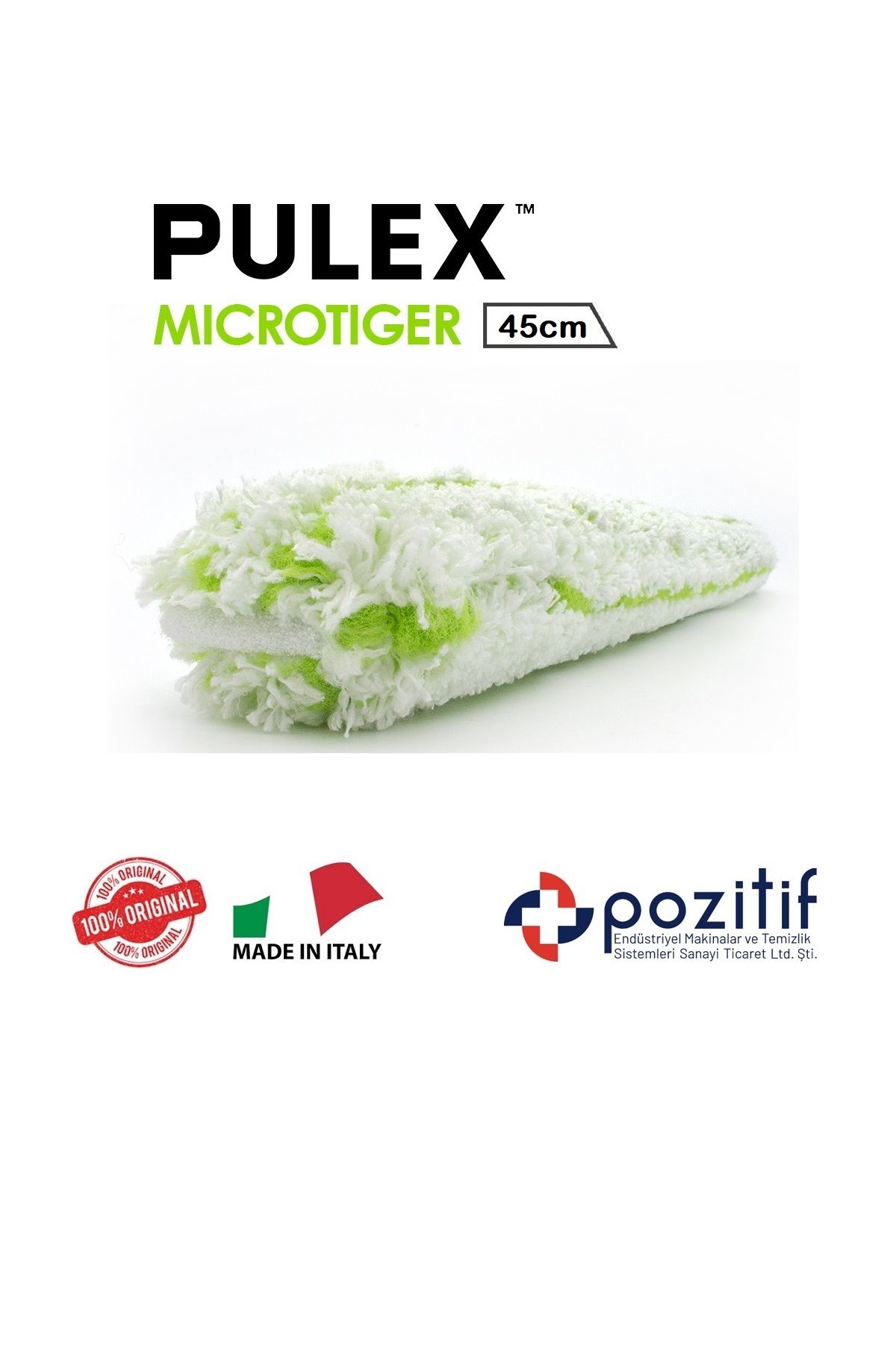 pulex Cam Peluş Yedek 35 cm Mikrotiger (Yeşil)