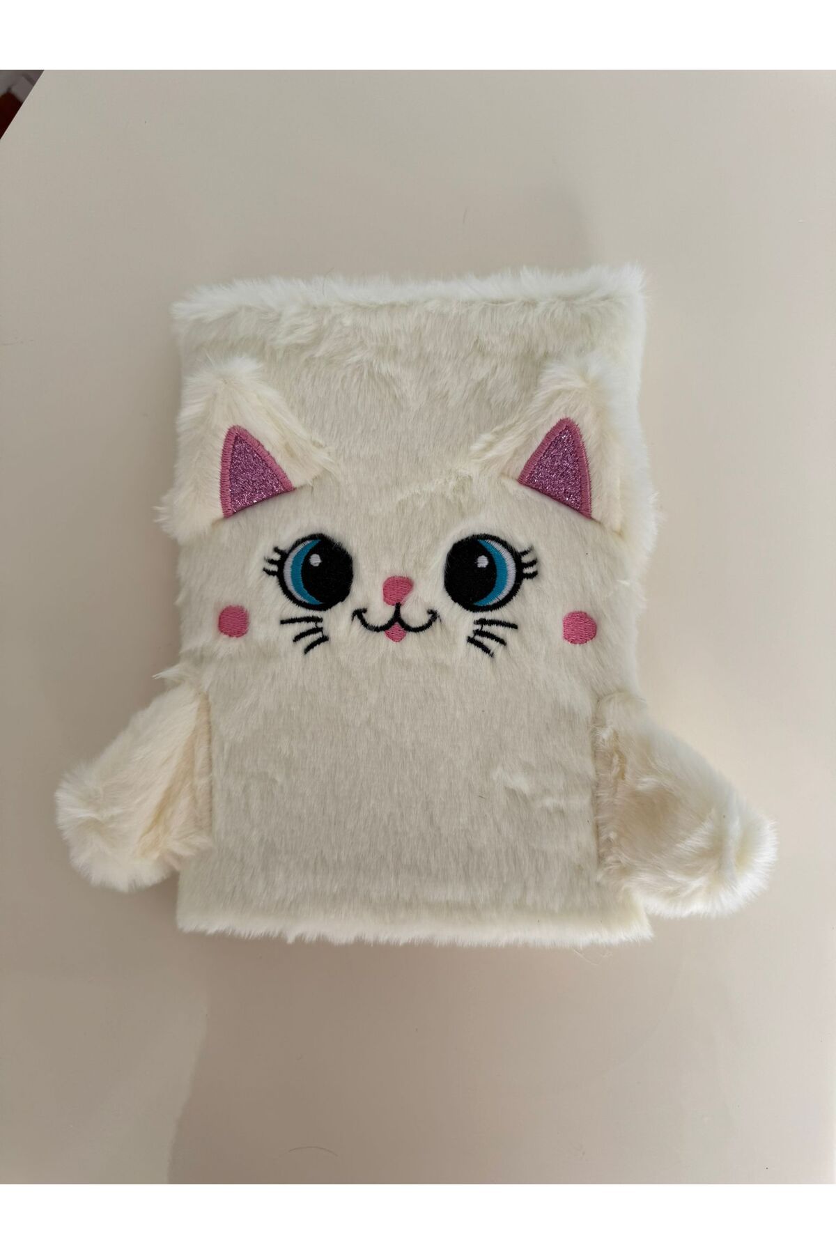 PARLAK EVREN KEDİLİ PELUŞ DEFTER
