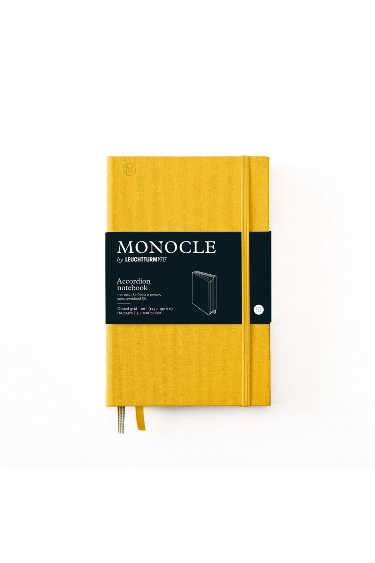 Leuchtturm1917 x Monocle Limited Edition Defter Wallet B6+, Sert Kapak, 192 Noktalı Sayfa, Yellow 3