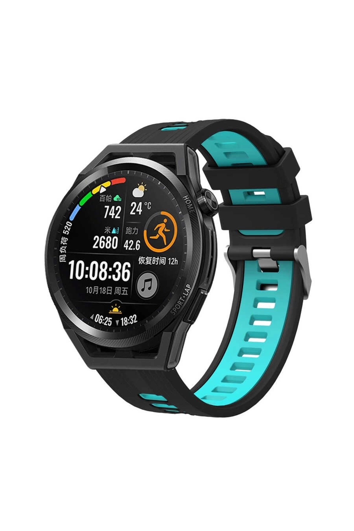 Lopard Xiaomi Redmi Watch 5 Active Çift Renkli Kordon Krd-55 Uyumlu Silikon Delikli Tasarım Kordon