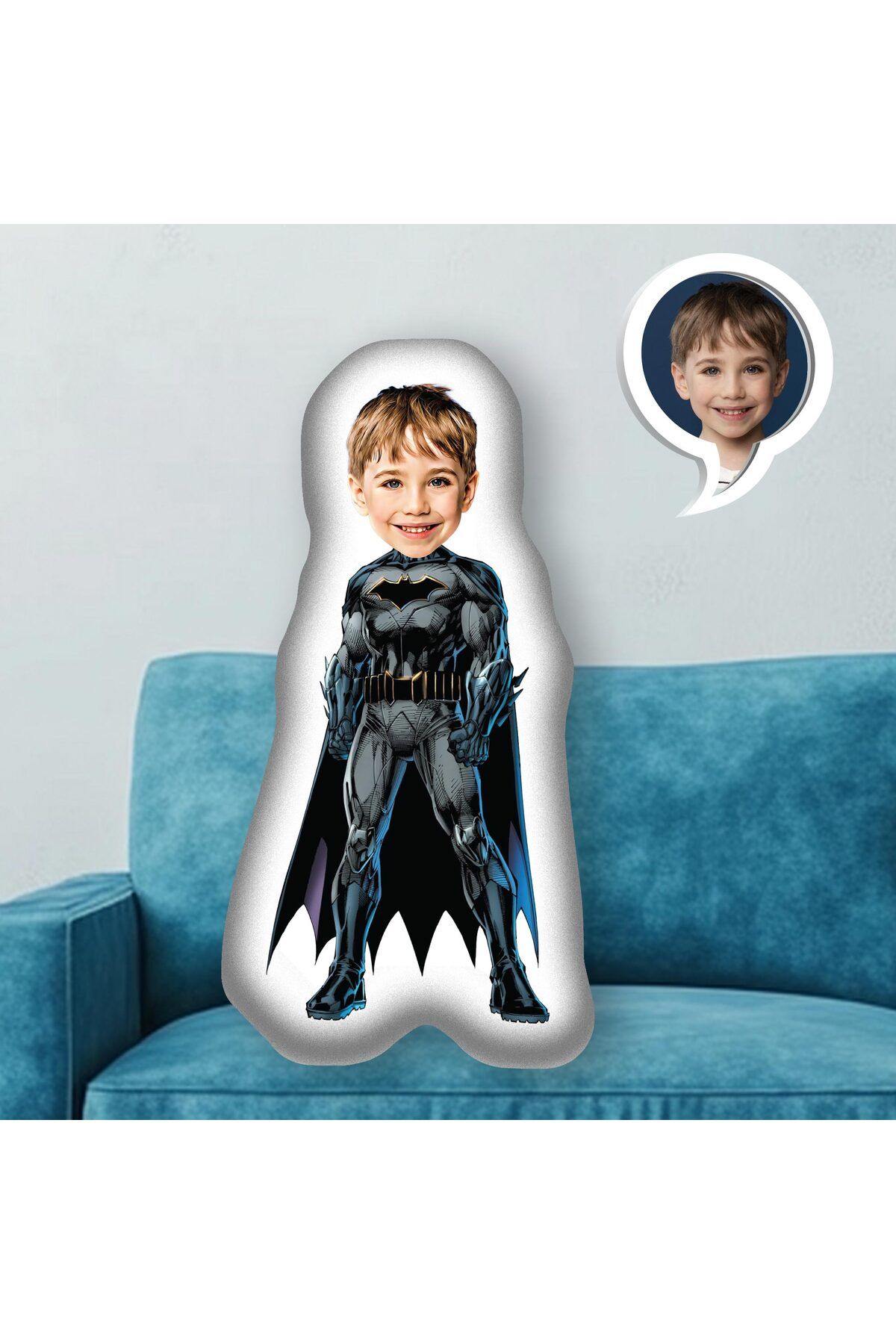EJOYA Kişiye Özel Fotoğraflı Batman Yastık  30 cm