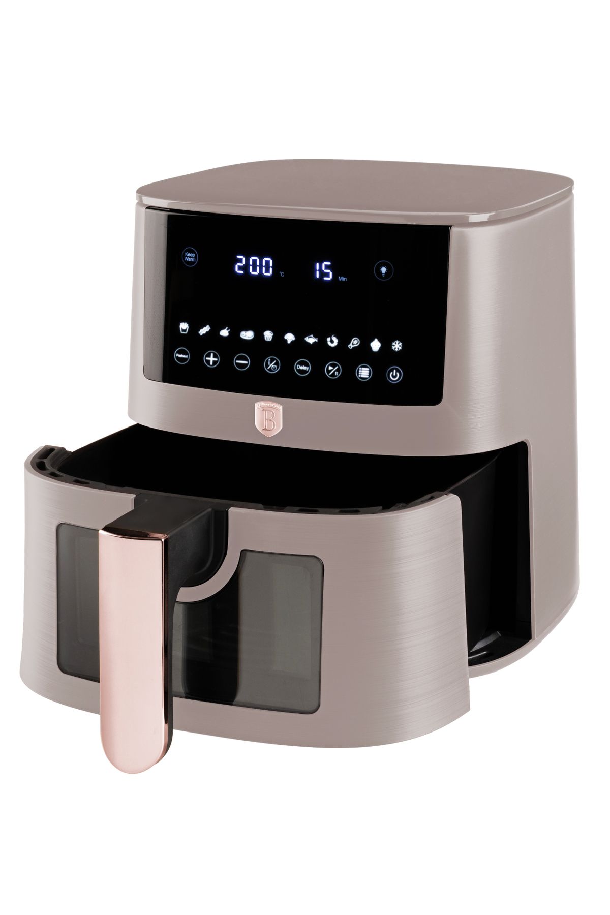 Berlinger Haus-Friteuză cu aer cald, digitală, cu LCD, programe și temporizator, 8 l, colecție Taupe 5