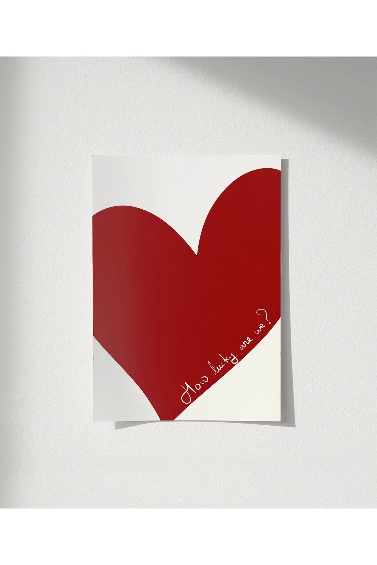 VOGLOO Çerçevesiz Poster Kalp Tasarımlı