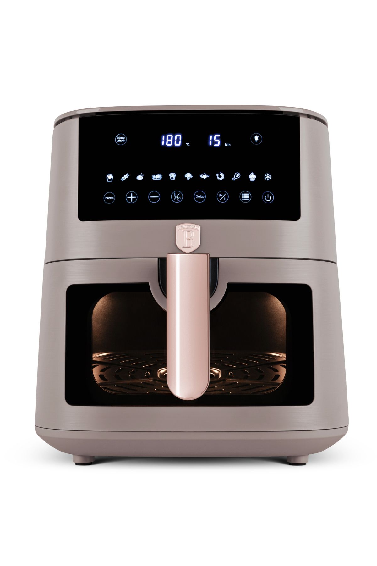 Berlinger Haus-Friteuză cu aer cald, digitală, cu LCD, programe și temporizator, 8 l, colecție Taupe 2