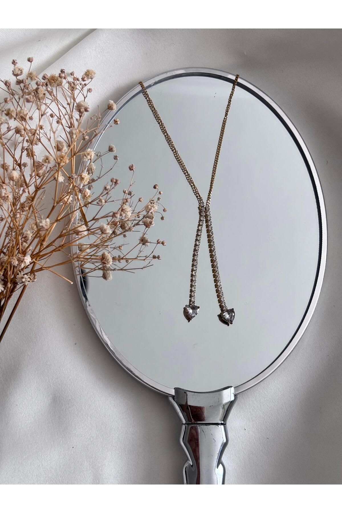 Bellamy Jewelry Taşlı X Kolye