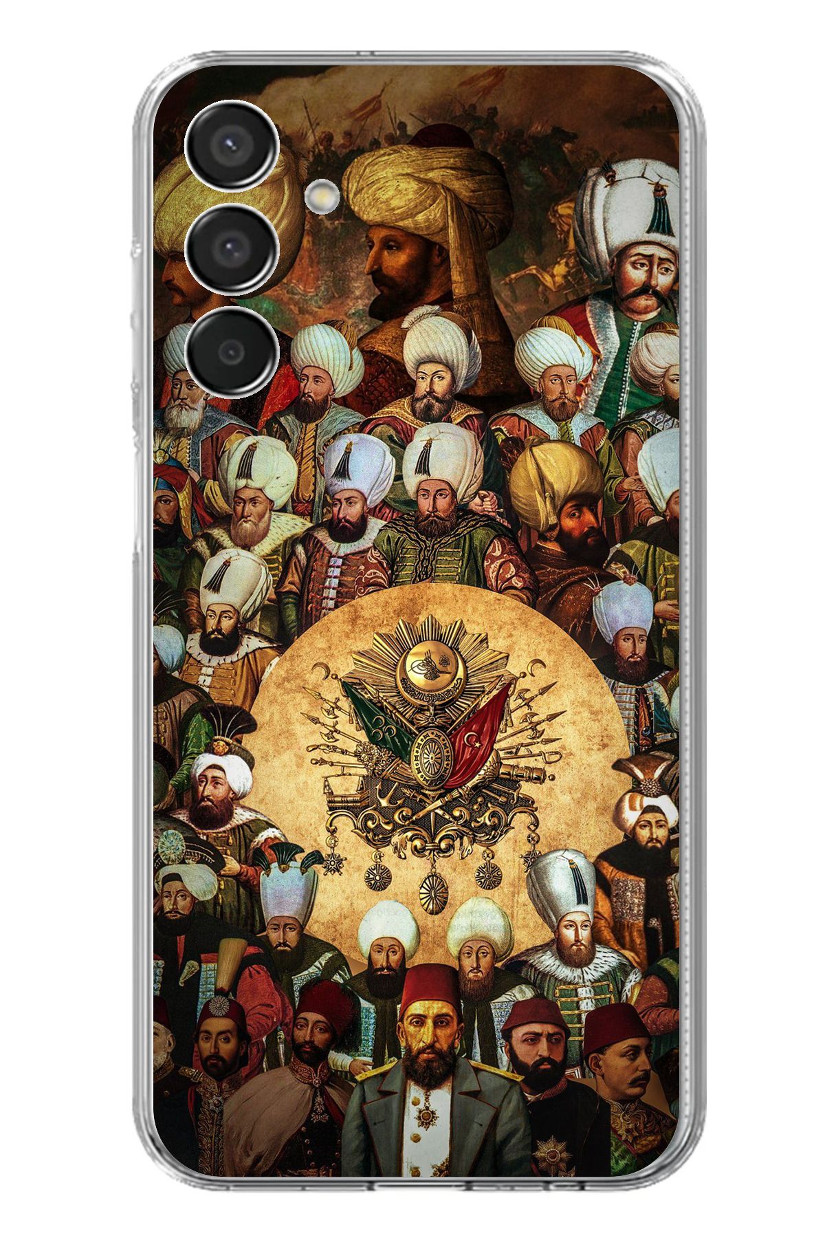 TechTree Samsung Galaxy M15 Uyumlu Osmanlı Padişahları Şeffaf Silikon Kılıf