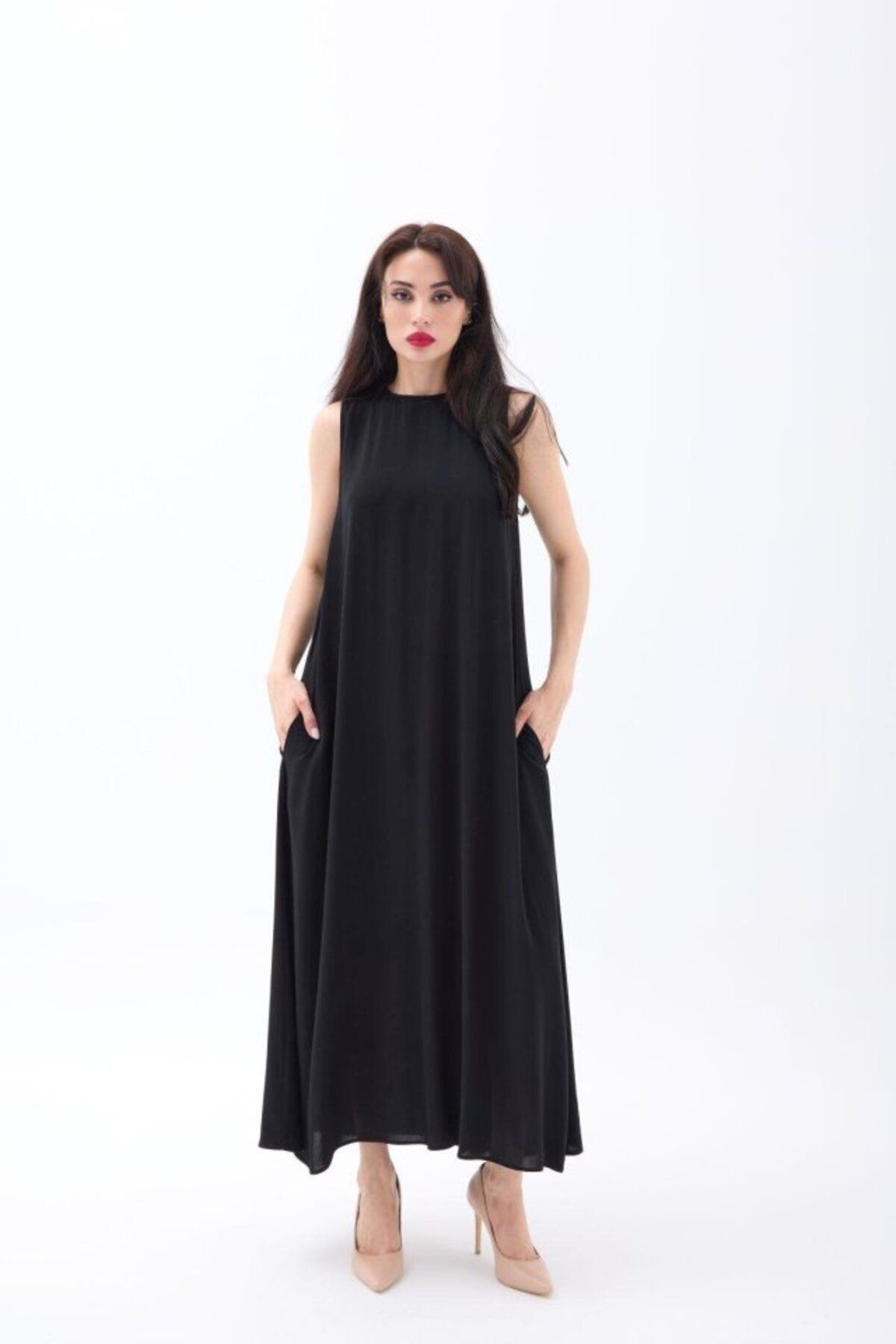 Moka Shopin MokaShopin 7433 ELBİSE-SİYAH
