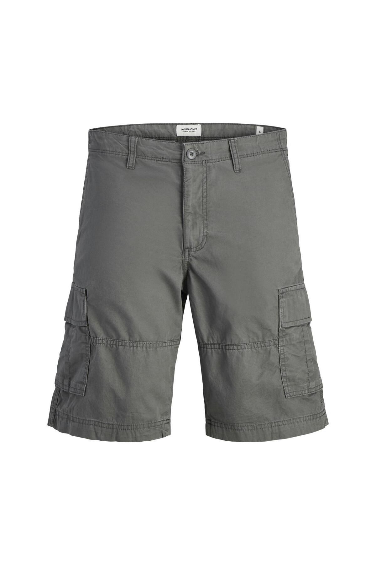 Jack & Jones 12274389 Jpstcole Mateo Cargo Short Mid Gri