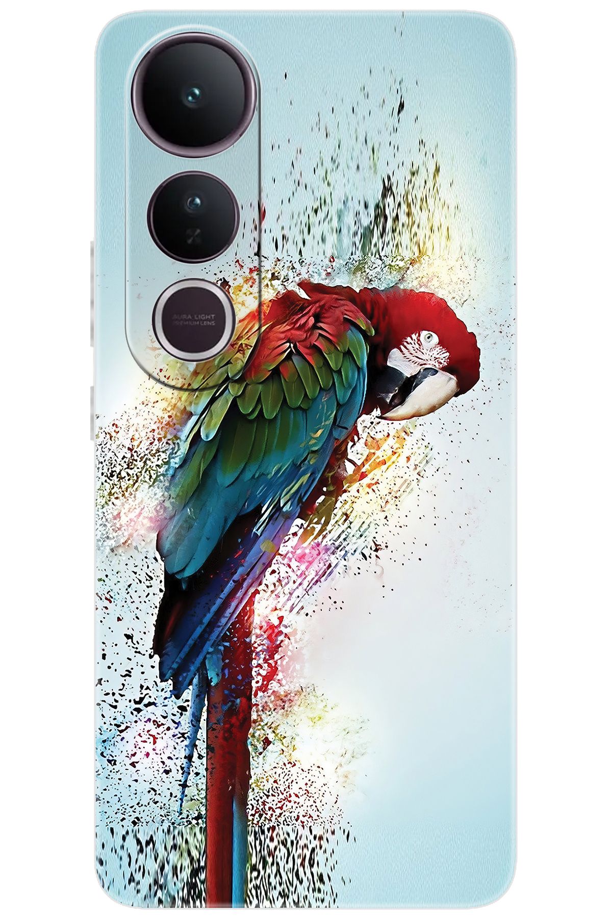 Ceppare Vivo V50 Lite 5G (V2441) Uyumlu Kılıf Desen Baskılı Silikon Papağan STK:562 CP-pYXou5G