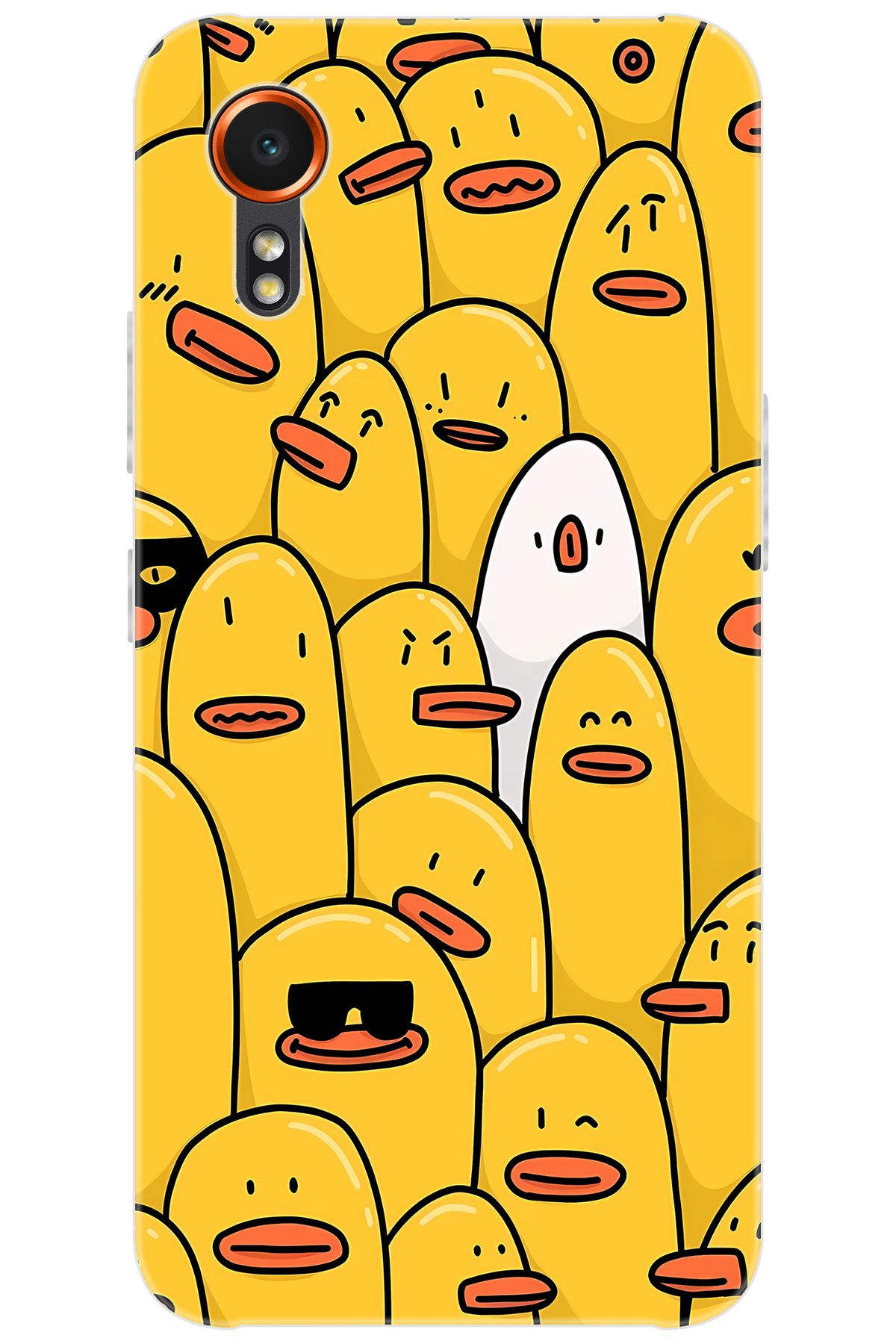 Ceppare Samsung Galaxy XCover7 (SM-G556B) Uyumlu Kılıf Desenli Baskılı Silikon Cool Ördek STK:650 CP-D0AIkDj