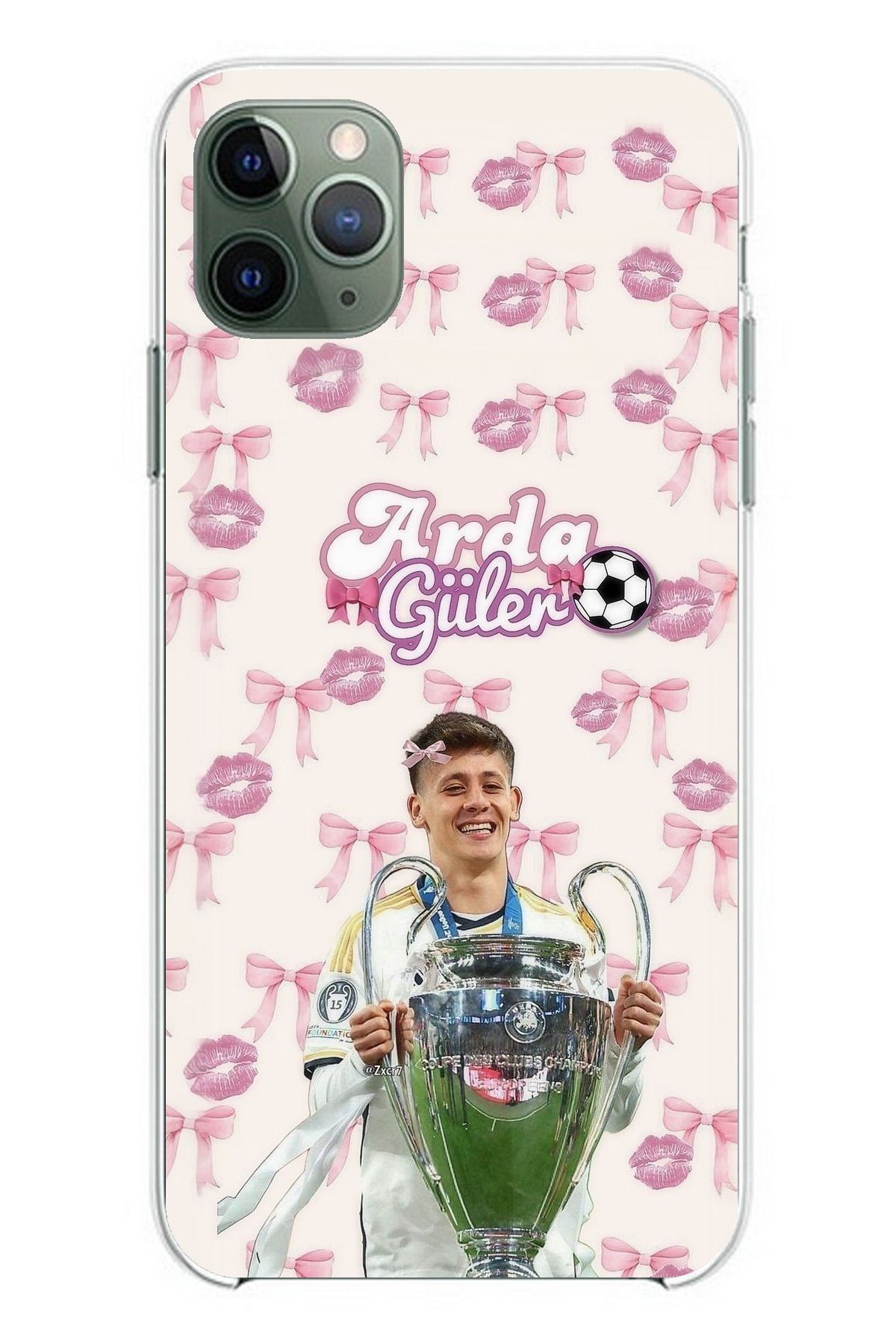 TechTree iPhone 11 PRO Uyumlu Arda Güler Kupa Şeffaf Silikon Kılıf