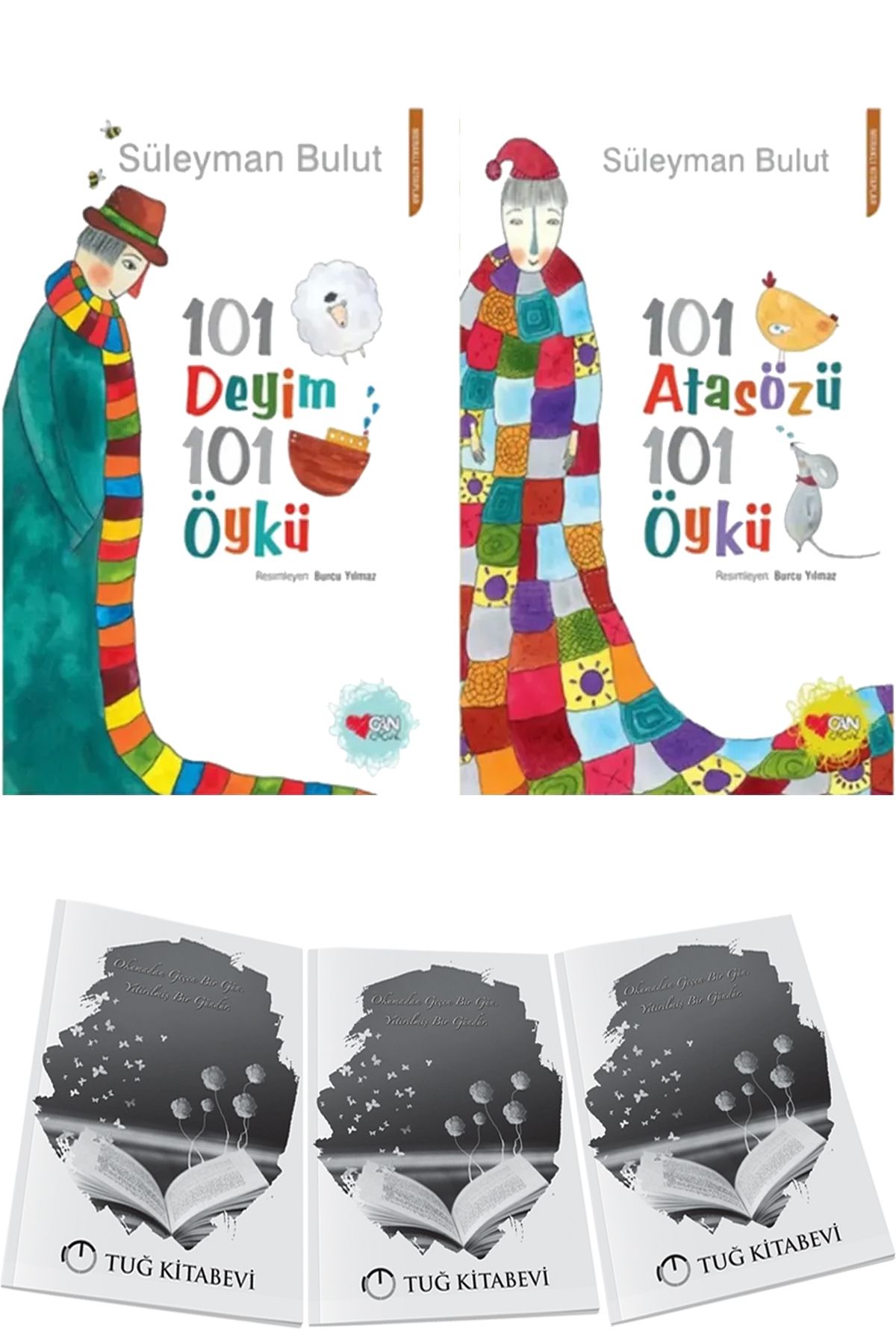 Can Yayınları 101 Deyim 101 Öykü ve 101 Atasözü 101 Öykü Süleyman Bulut 2 Kitap + Hediyeli
