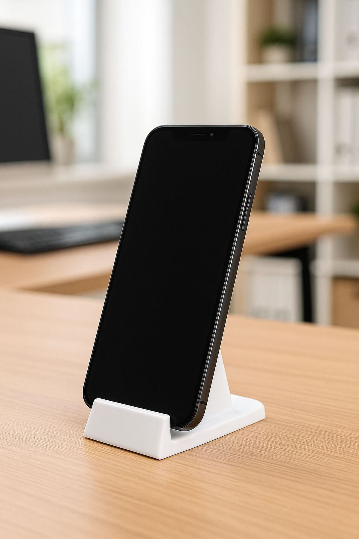 QesQin Telefon Tutucu Stand – Masaüstü Plastik Telefon Tablet Standı | Pratik ve Taşınabilir Aparat