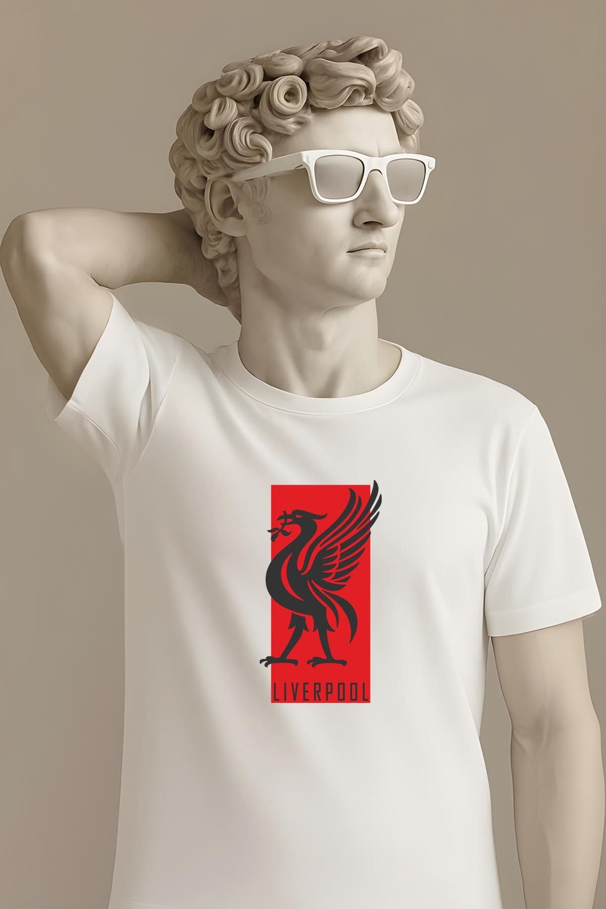 362BASKI Liverpool Minimal Tasarım Logo Baskılı Tshirt