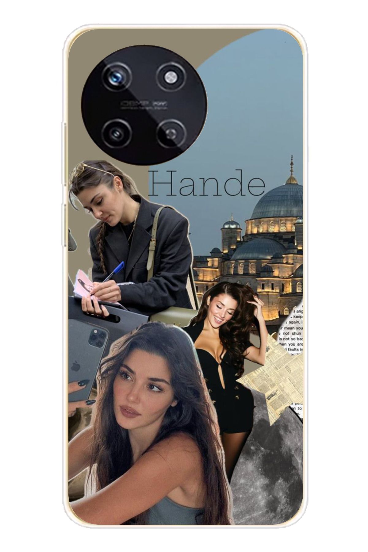 TechTree Realme 11 4G Uyumlu Hande Erçel Şeffaf Silikon Kılıf