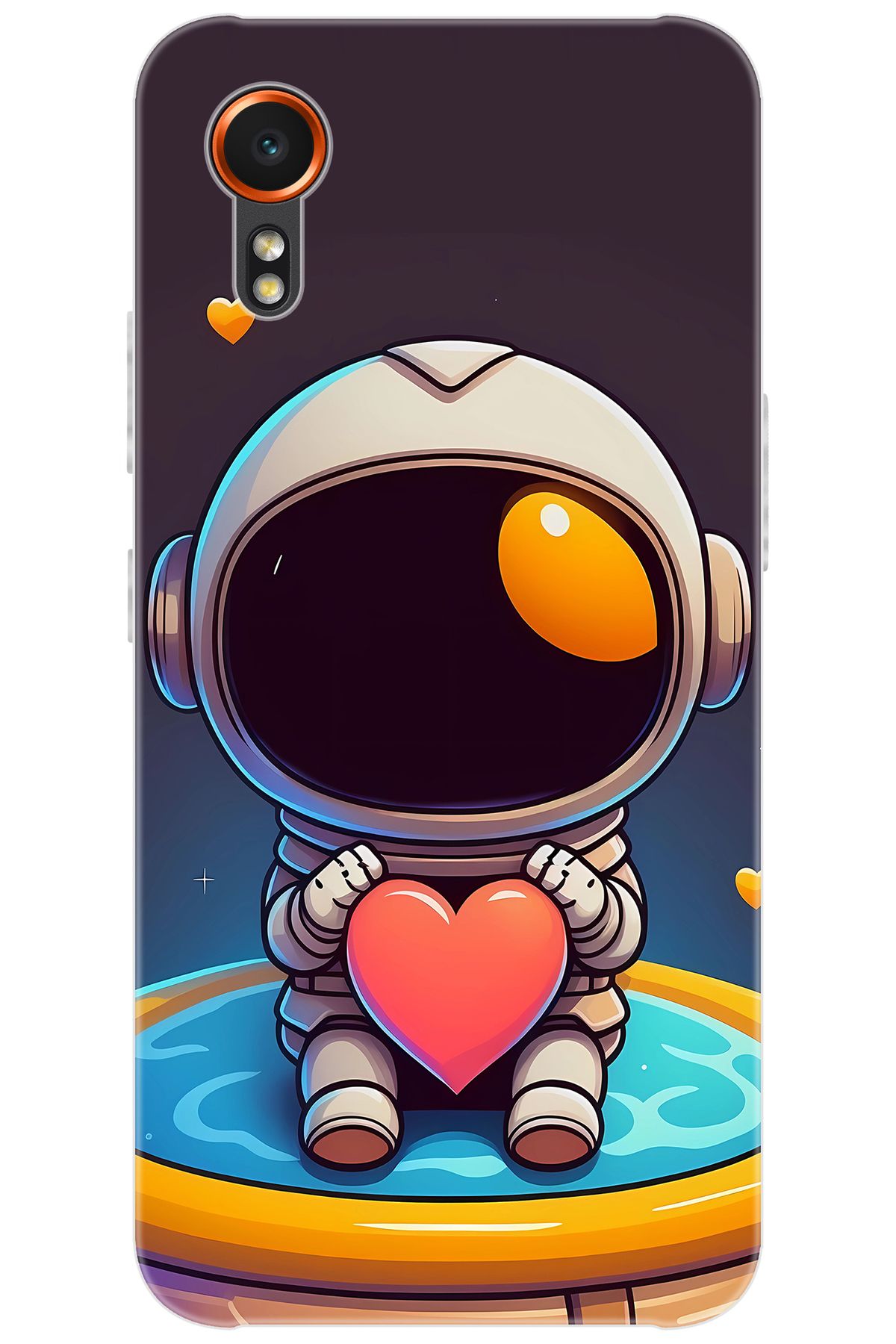 Ceppare Samsung Galaxy XCover7 (SM-G556B) Uyumlu Kılıf Desenli Silikon Sevimli Astronot STK:659 CP-yOxcsBn
