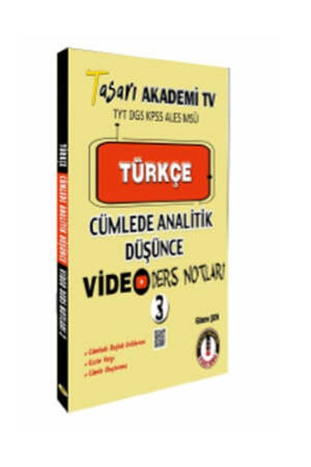 Destek Yayınları Tasarı Türkçe Cümlede Analitik Video Ders Notları 3