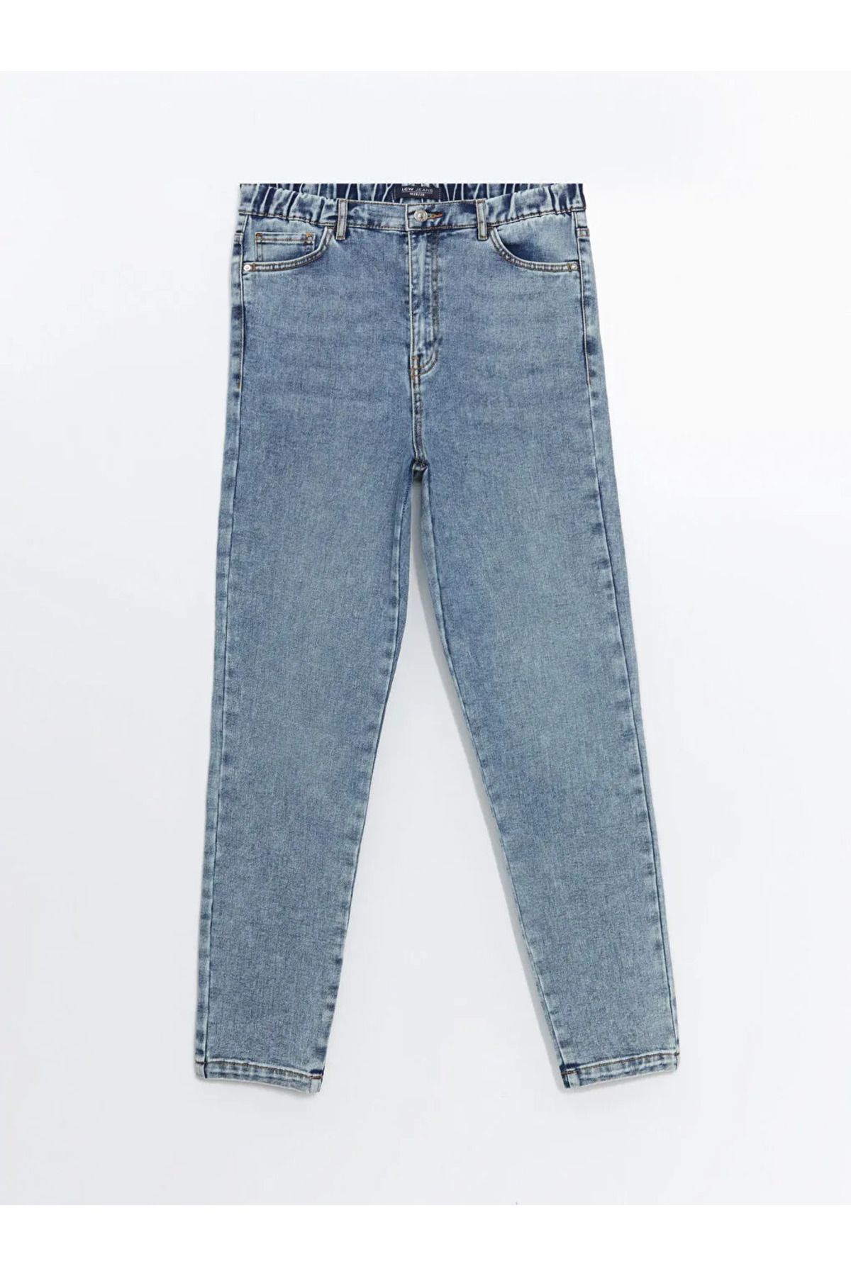 LC Waikiki LCWAIKIKI Classic Indigo Slim Mom Kadın Jean Pantolon