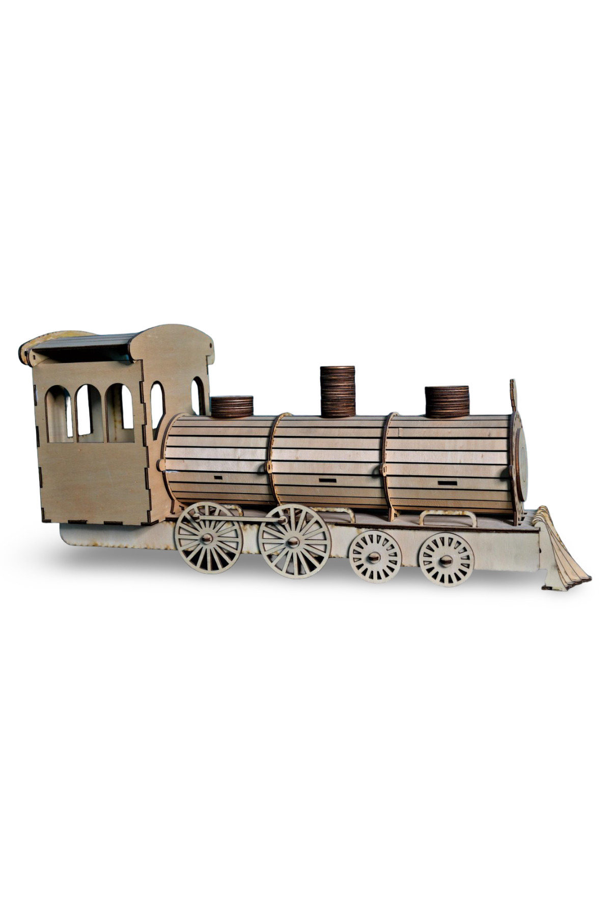 ALGWOOD-149 Pieces Wooden Steam Train Model |   DIY Train Model |   3D Hobby Model Set 6