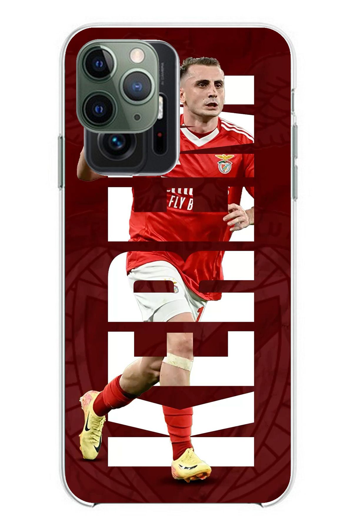 TechTree iPhone 11 PRO Uyumlu Kerem Aktürkoğlu Benfica Şeffaf Silikon Kılıf