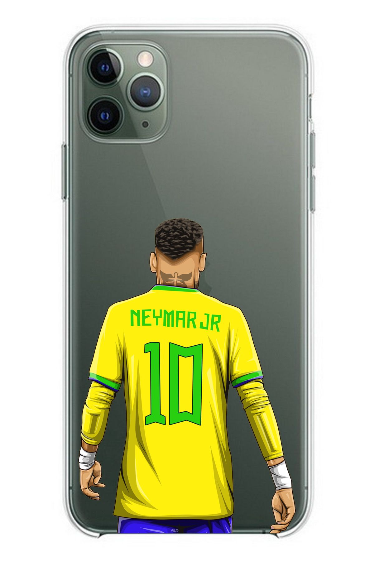 TechTree iPhone 11 PRO Uyumlu Neymar Minimal Forma Şeffaf Silikon Kılıf