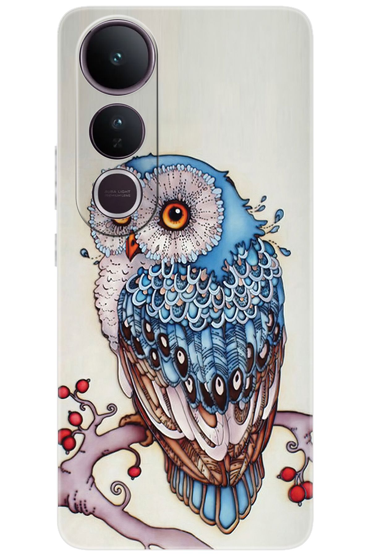 Ceppare Vivo V50 Lite 5G (V2441) Uyumlu Kılıf Desen Baskılı Silikon Baykuş STK:563 CP-v9JIr76