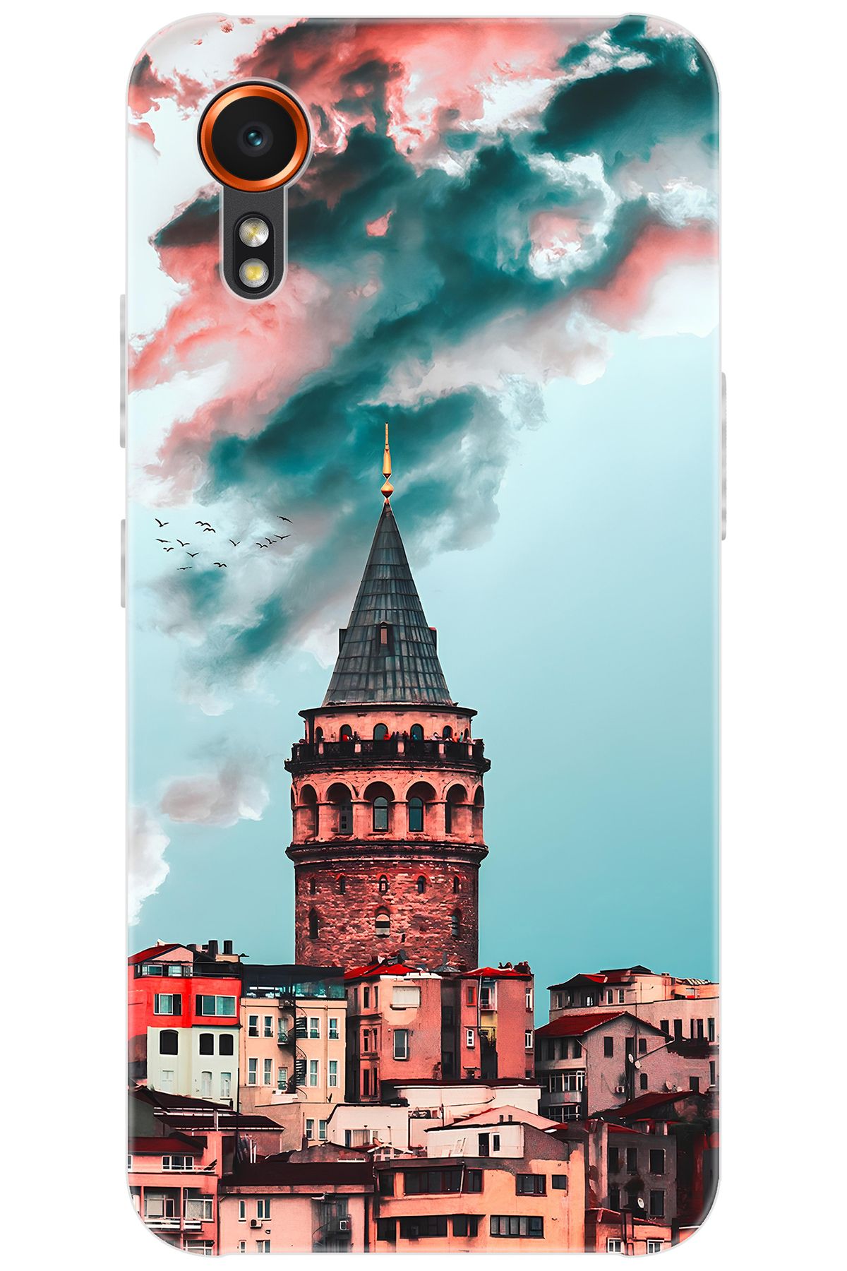 Ceppare Samsung Galaxy XCover7 (SM-G556B) Uyumlu Kılıf Desen Baskı Silikon Galata Kulesi STK:688 CP-3pH1d7A