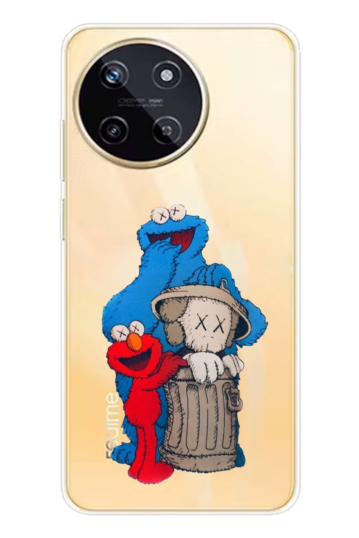 TechTree Realme 11 4G Uyumlu Susam Sokağı Tasarımlı Şeffaf Silikon Kılıf
