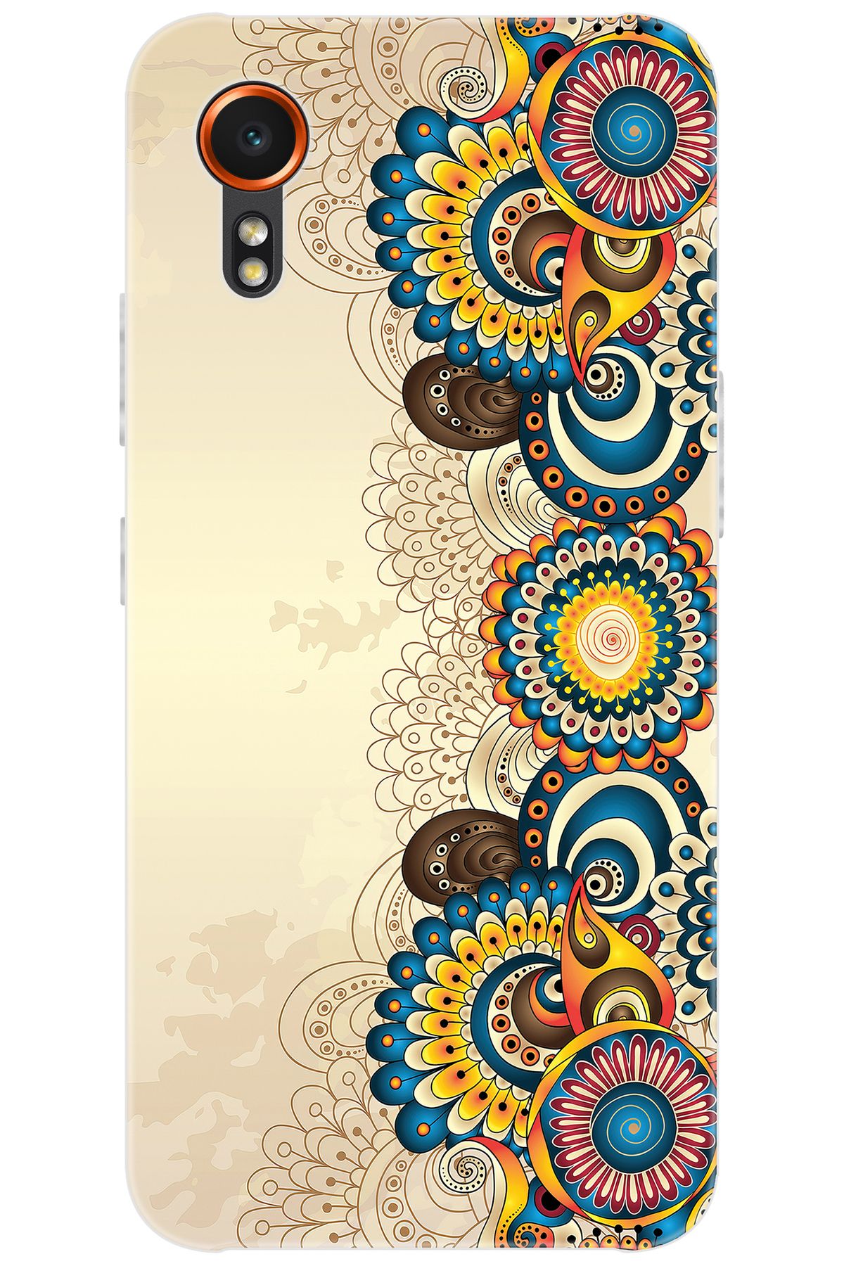 Ceppare Samsung Galaxy XCover7 (SM-G556B) Uyumlu Kılıf Desen Silikon Dekoratif Çiçek Seri STK:531 CP-hKBKtv9