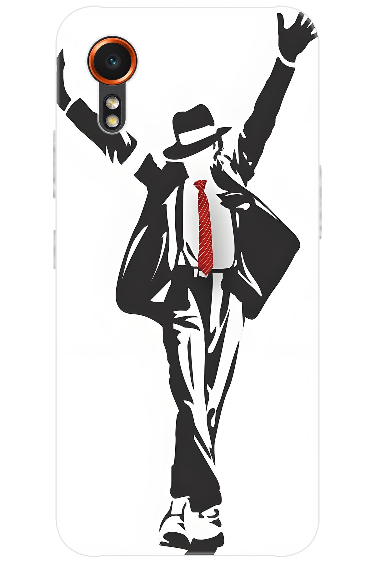 Ceppare Samsung Galaxy XCover7 (SM-G556B) Uyumlu Kılıf Desenli Silikon Michael Jackson STK:705 CP-jDo5k9R