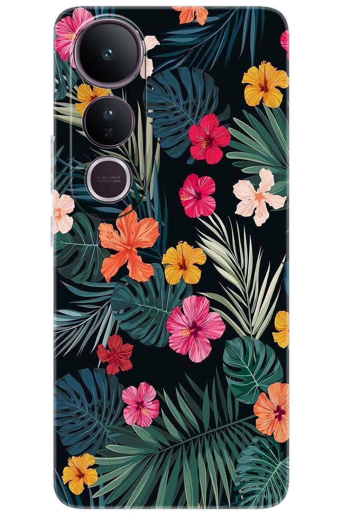 Ceppare Vivo V50 Lite 5G (V2441) Uyumlu Kılıf Desen Baskılı Silikon Çiçekler STK:632 CP-04WDPiq