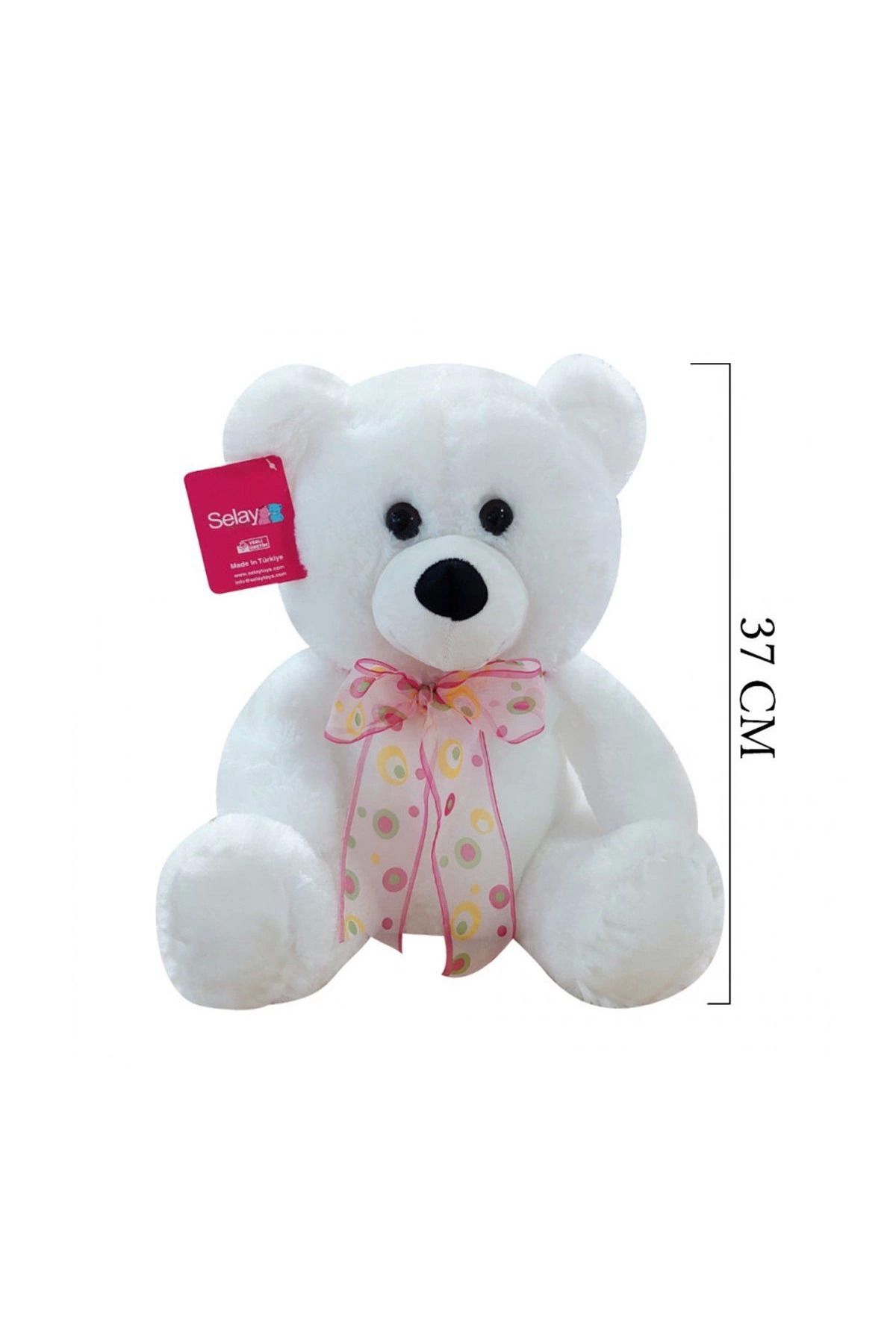 Emperium 1178B Selay, Oturan Ayı 37 cm Beyaz