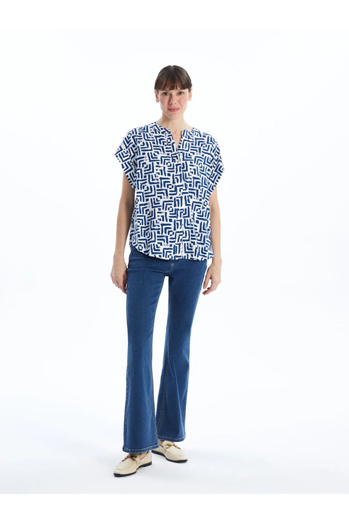 LC Waikiki LCWAIKIKI Classic Indigo Mars Flare Kadın Jean Pantolon