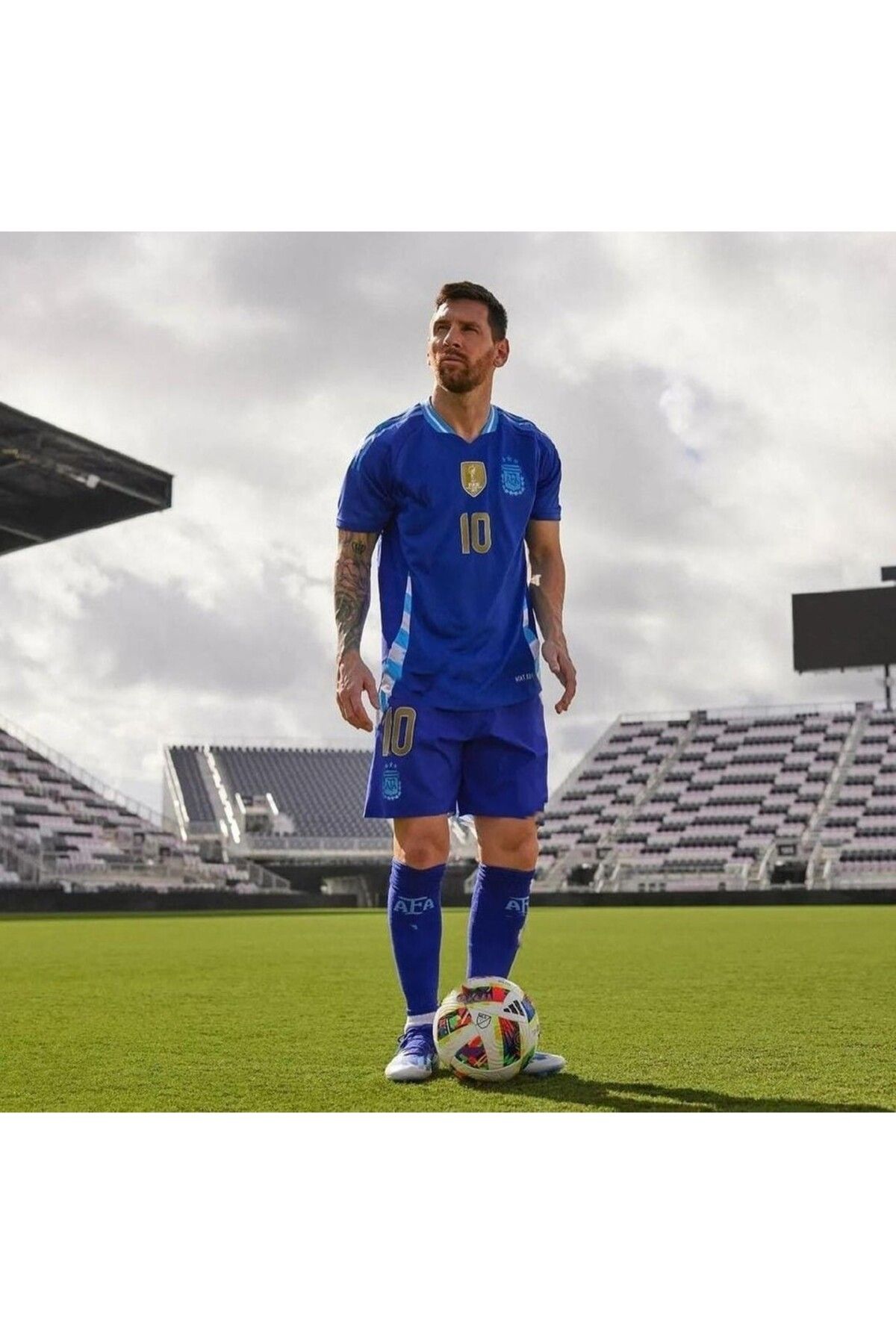 Atlas Global Arjantin 2024 Yeni Sezon Lionel Messi Deplasman Forması (Blue)
