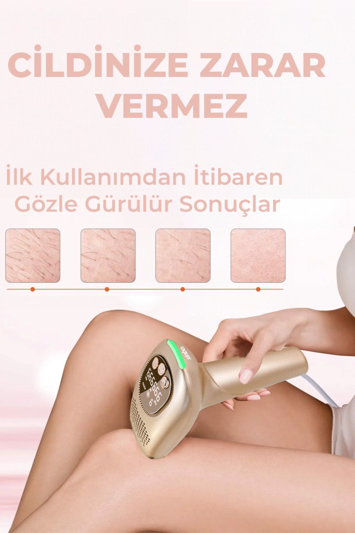 Sinbo SEL-6044 IPL Buz Lazer Epilasyon 999.999 Atım Otomatik/Manuel Dijital Ekran