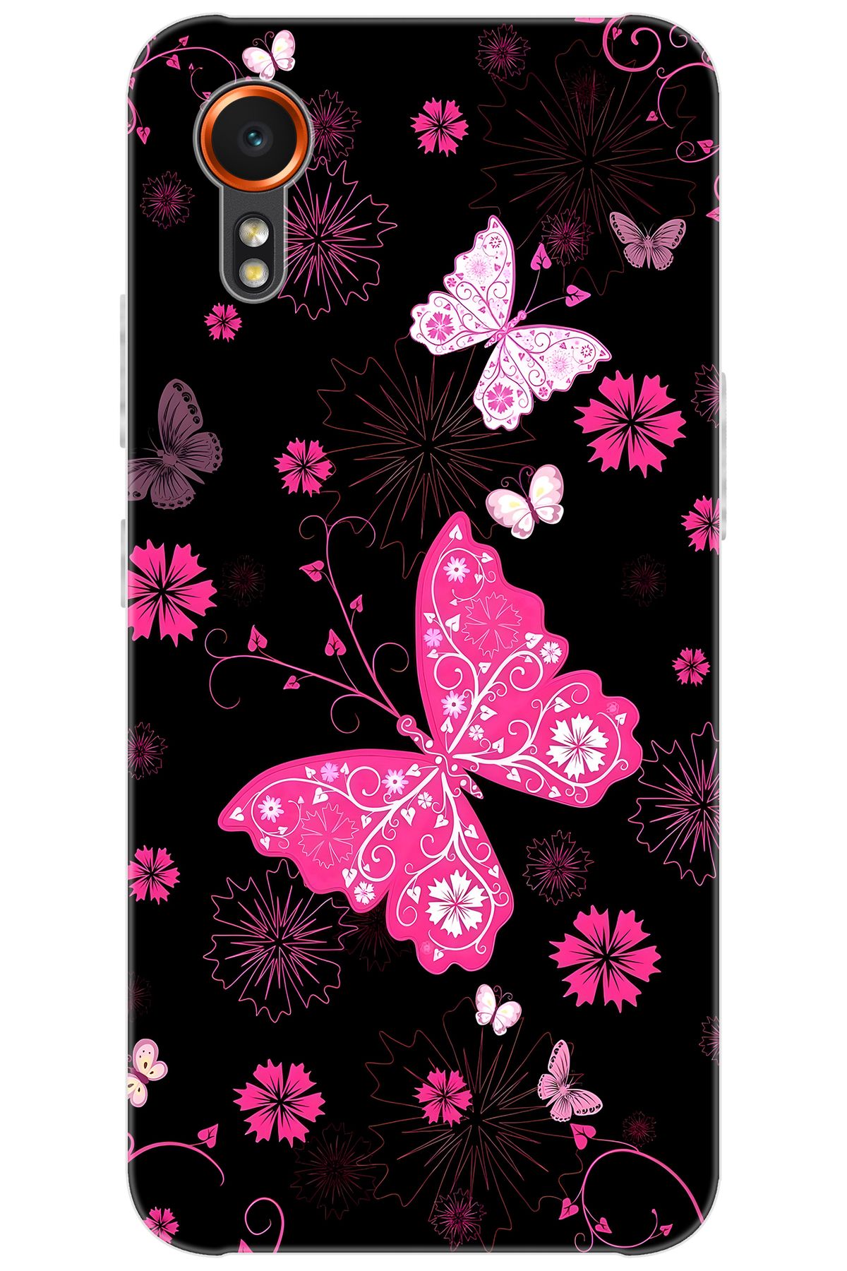 Ceppare Samsung Galaxy XCover7 (SM-G556B) Uyumlu Kılıf Desen Baskılı Silikon Kelebekler STK:723 CP-lFzxgSn