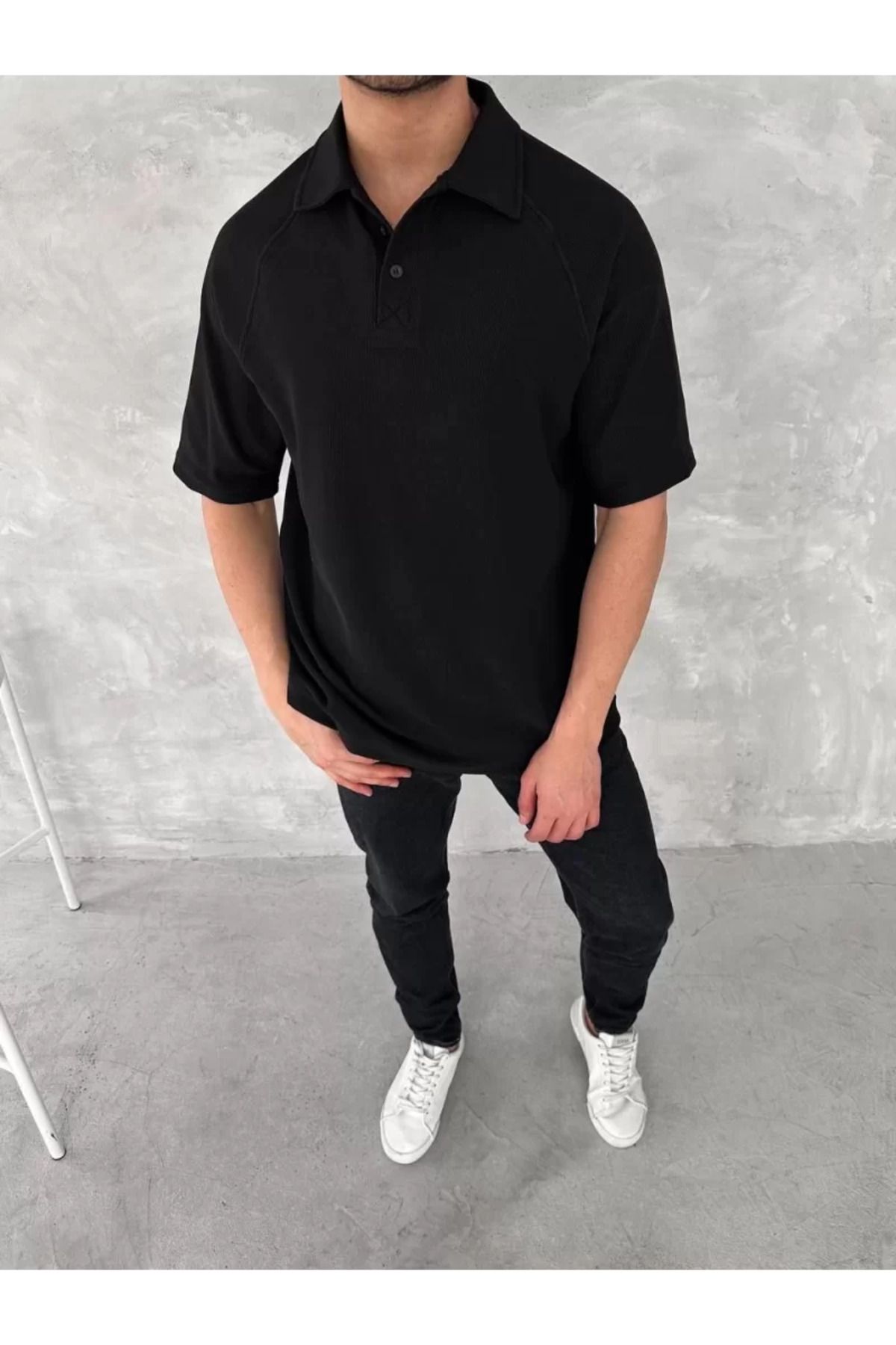 BBbutik Polo Yakalı Patlı Kısa Kol T-shirt
