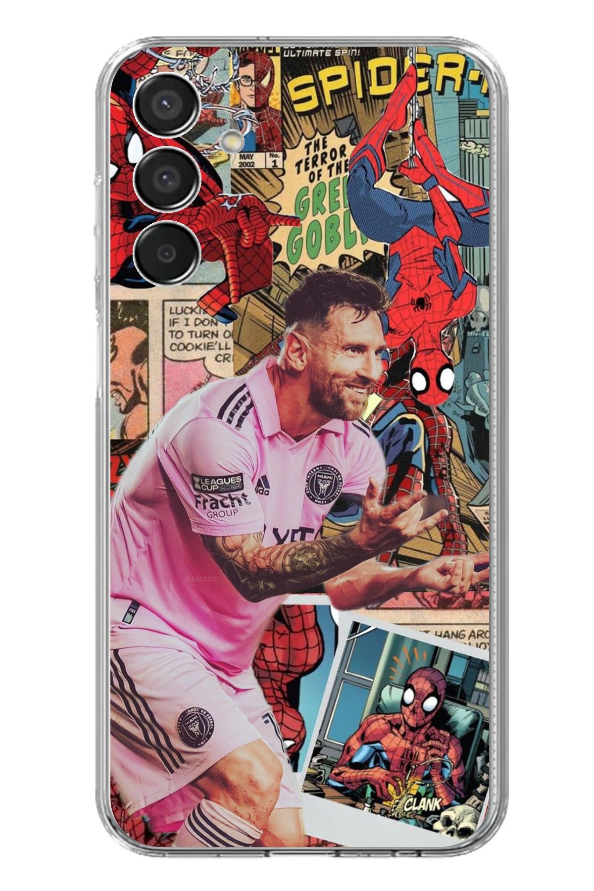 TechTree Samsung Galaxy M15 Uyumlu Messi Miami Şeffaf Silikon Kılıf