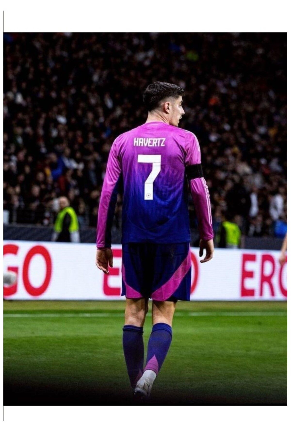 kombinezyum 2024/25 Yeni Sezon Almanya #7 Kai Havertz Deplasman Forması Pembe