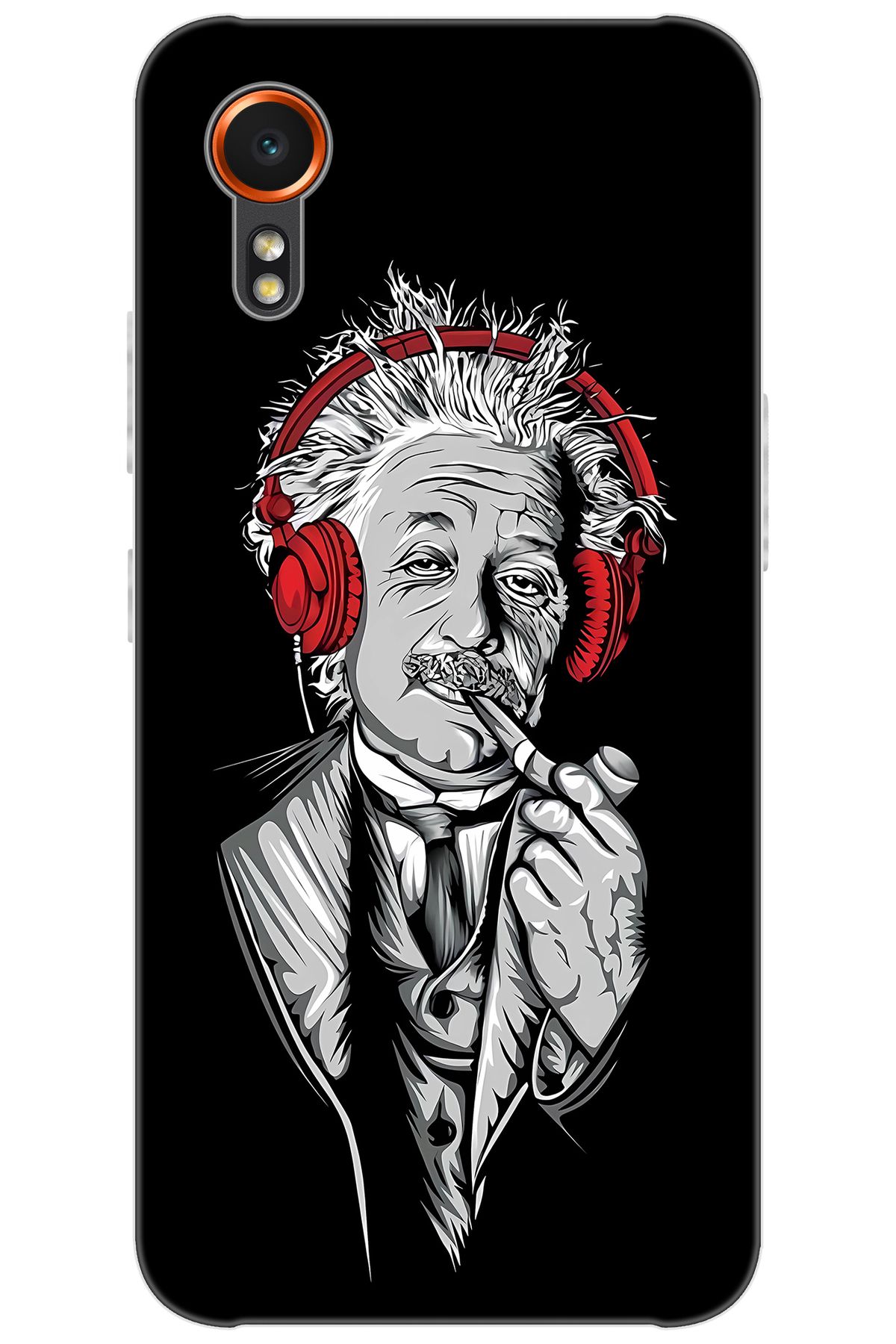 Ceppare Samsung Galaxy XCover7 (SM-G556B) Uyumlu Kılıf Desenli Silikon Albert Einstein STK:658 CP-rmk5GNr
