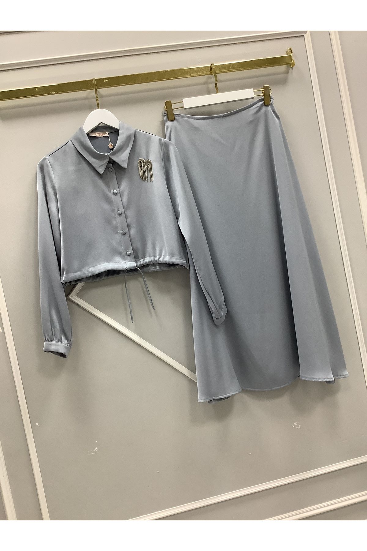 NPRIVE Crop Bluz-Etek Takım