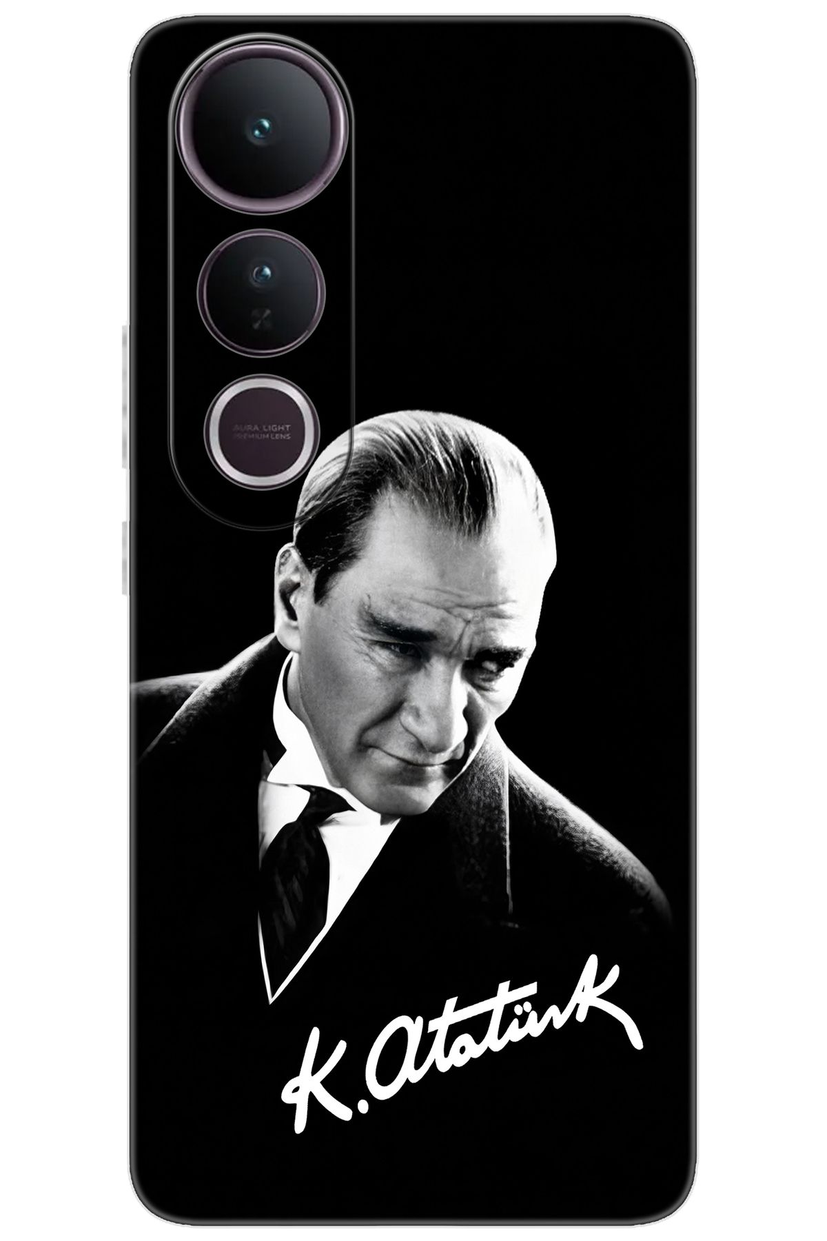 Ceppare Vivo V50 Lite 5G (V2441) Uyumlu Kılıf Desen Baskılı Silikon Mustafa Kemal Atatürk STK:390 CP-r4JxodA
