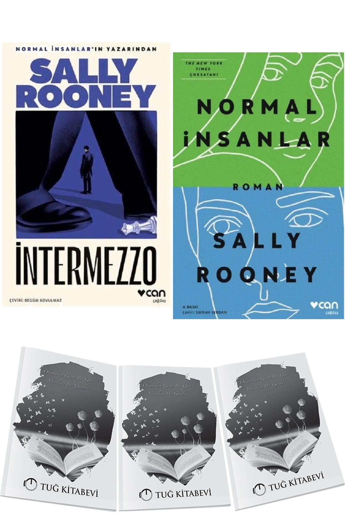 Can Yayınları İntermezzo ve Normal İnsanlar 2li Set Sally Rooney + Hediyeli