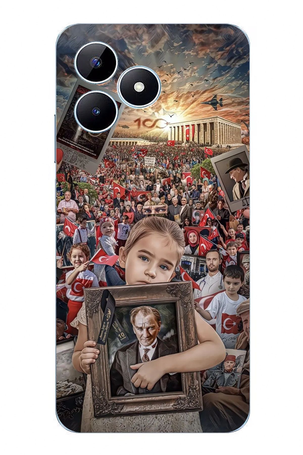 TechTree Realme Note 50 Uyumlu Atatürk Anıtkabir Şeffaf Silikon Kılıf