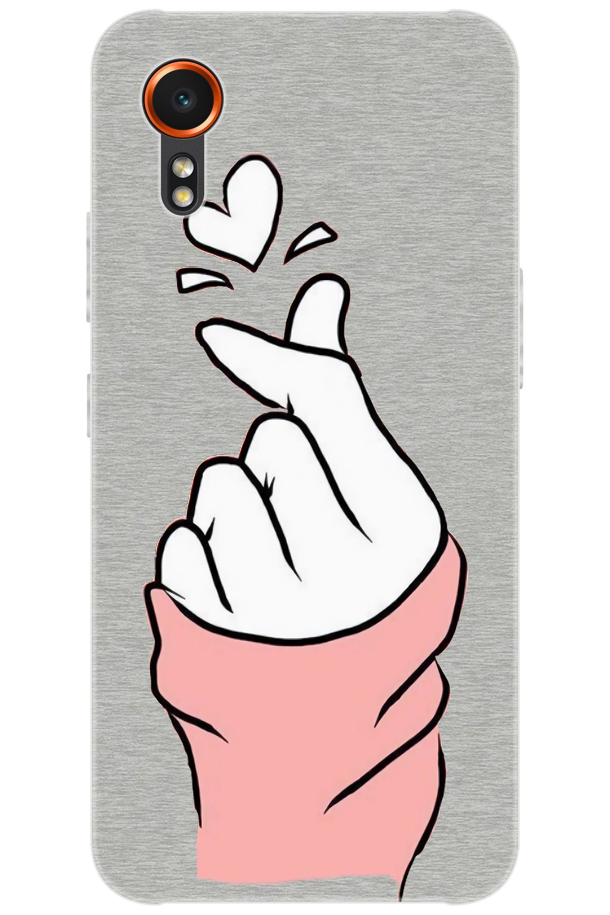 Ceppare Samsung Galaxy XCover7 (SM-G556B) Uyumlu Kılıf Desen Silikon Parmak Şıklatma Kalp STK:750 CP-BBqQJTL