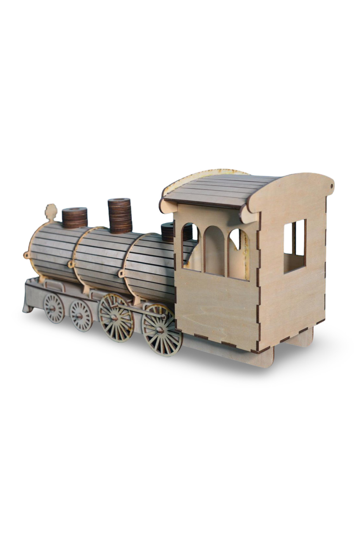 ALGWOOD-149 Pieces Wooden Steam Train Model |   DIY Train Model |   3D Hobby Model Set 5