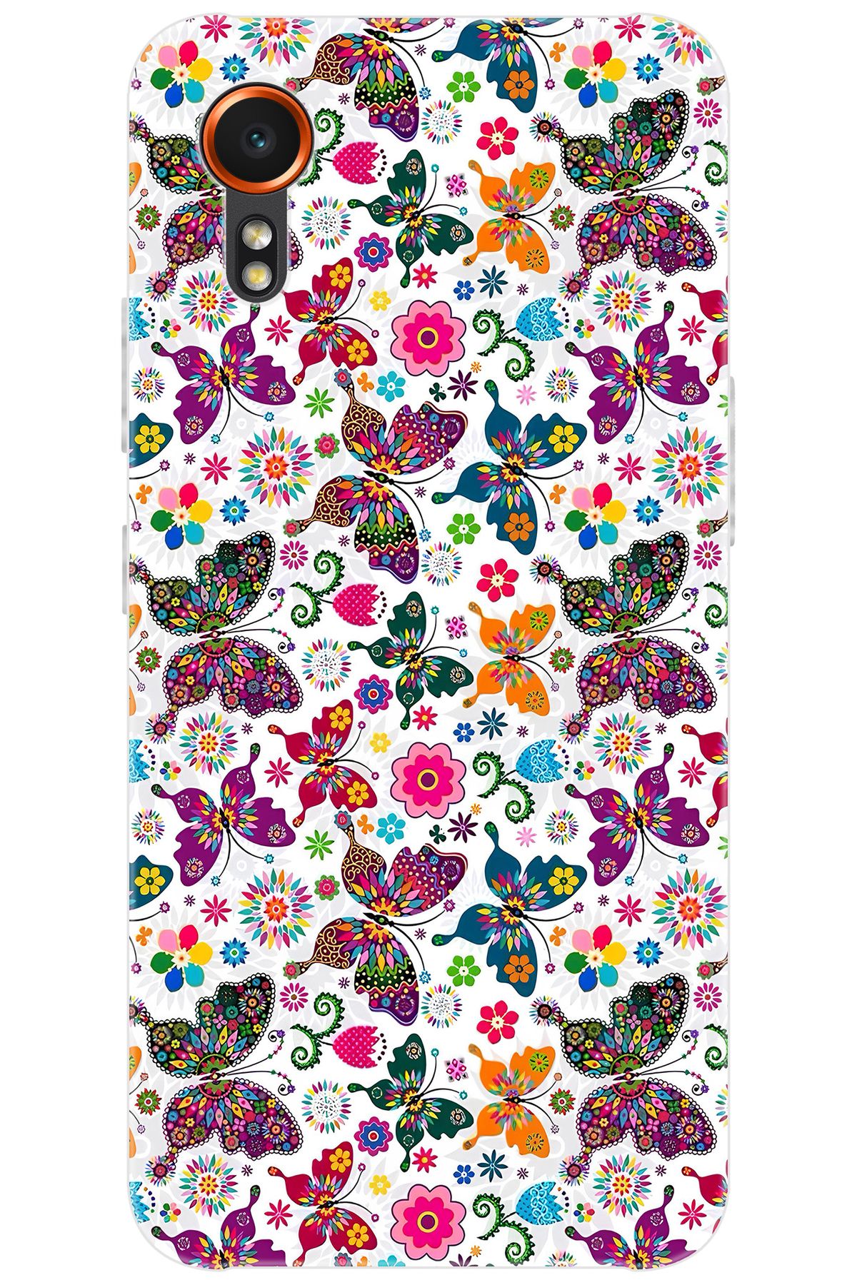 Ceppare Samsung Galaxy XCover7 (SM-G556B) Uyumlu Kılıf Desen Baskılı Silikon Kelebek STK:700 CP-zXeCs4W