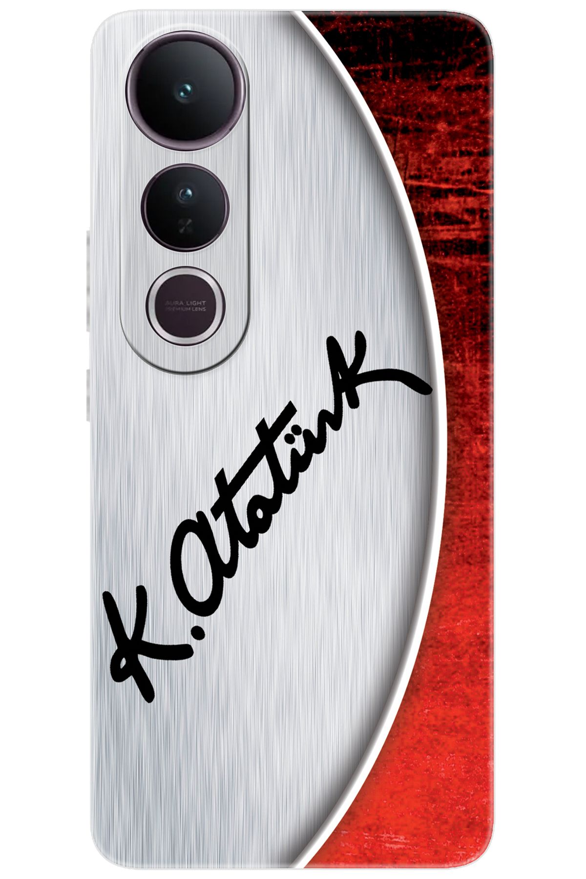 Ceppare Vivo V50 Lite 5G (V2441) Uyumlu Kılıf Desen Baskılı Silikon Atatürk İmzası STK:393 CP-xTEa6Oc