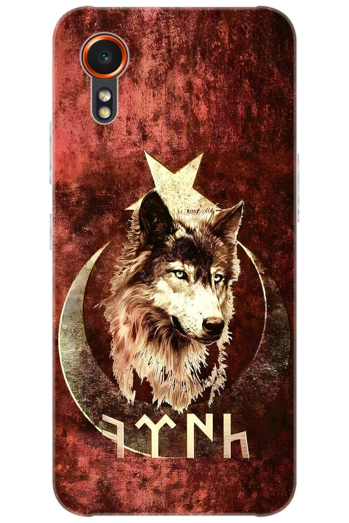 Ceppare Samsung Galaxy XCover7 (SM-G556B) Uyumlu Kılıf Desen Silikon Kurt ve Göktürkçe STK:385 CP-TIVEyTO
