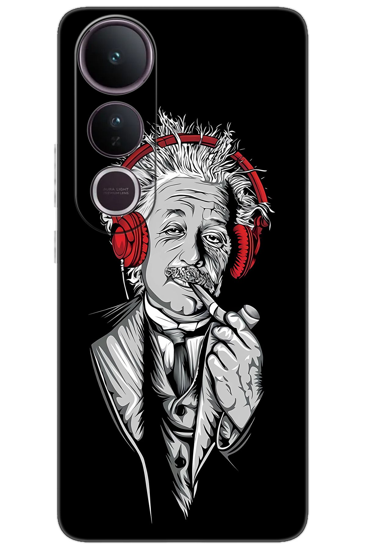 Ceppare Vivo V50 Lite 5G (V2441) Uyumlu Kılıf Desen Baskılı Silikon Albert Einstein STK:658 CP-00Oq9R6